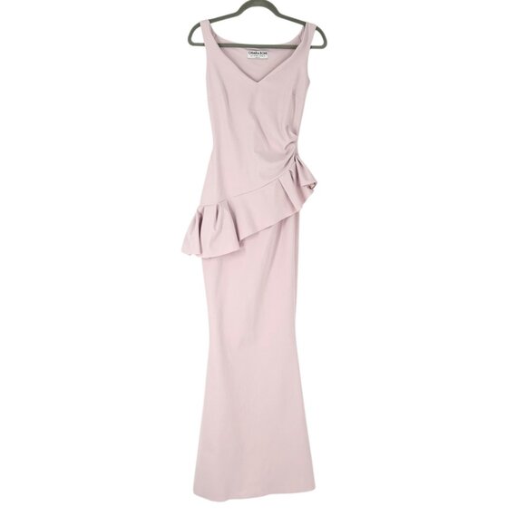 Chiara Bone La Petite Robe Light Pink Ruffle Maxi Dress - Picture 2 of 10